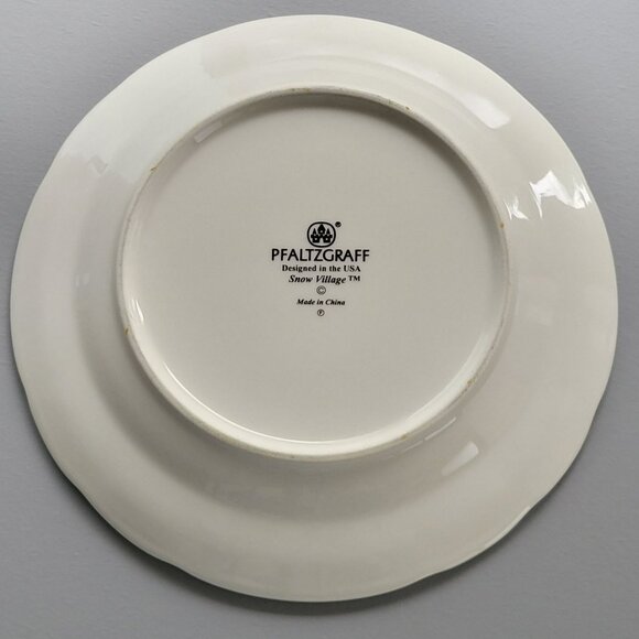 Pfaltzgraff Snow Village Luncheon Plate, Set of 2, c.1990s - Picture 8 of 11